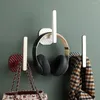 Hooks 2Pcs Curtain Hook Easy To Install Plastic Hanging Items Wall Key Umbrella Storage Buckle Household Supply