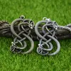 Collane con ciondolo Norse Loki Double Dragon Goth Ouroboros Scandinavian Viking Mens Collana Accessori gotici Gioielli per HalloweenPendente