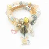 Charm armband hanjing mode söt bohe bohemian 2023 trendiga hundhänge smycken stretch crystal pärla naturliga sten armband set grossist