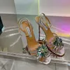 aquazzura ultimi sandali firmati per donna tacchi raso moda sexy donne abito da sposa scarpe cristallo strass impreziosito tacco a spillo cinturino alla caviglia sandalo