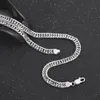 Necklaces Real 925 Sterling Silver Solid Necklace Men Curb Cuban Choker Fashion Dubai Regal Figaro Chain Male Accessories Jewelry