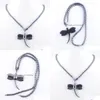 Collane con ciondolo Nero Non magnetico Ematite naturale Perline di pietra Guarigione Libellula Collana Gioielli F3099 Pendenti con consegna a goccia Dhys7