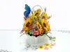 Greeting Cards Cutpopup Mothers Day Card Pop Up Birthday 3D Sunflowers Basket Drop Delivery Am4Rg