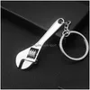 Keychains Lanyards Mini Simation Tool Keychain Metal Wrench Hammer hanger Mens sleutelhanger cadeau Keyring drop levering mode Toegang DHCMR