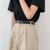 Ремни корейская мода простая тонкая дамская кожаная поясная булавка сплавной сплав с пряжкой ретро -джинсы базовые дизайнерские женщины высококачественные женщины высокое качество