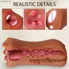 Masturbateurs 3 EN 1 Masturbateur Masculin Silicone Vagin Vraie Chatte Bouche Ouverte Dents Sexe Réaliste Jouets Sexuels Profonds pour Hommes Masturbation Orale Sextoy L230518