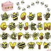 Nozioni di cucito Strumenti 5.5Cm Bee Emborideredes Notion Cute Cartoon Elements Letters Az Iron Ones per borse Giacche Tshirt Cappelli Clothe Dhnoz