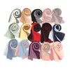 Halsdukar Ramadan Fashion Ombre -gradient Wrinkle Bubble Chiffon Hijab Lady Print Soft Ripple Beach Shawls and Wraps Muslim Sjaal 180 70cm