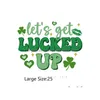 Naaien Notions Tools St.Patricks Day Iron on Transfer Cutees Decals Appliques Sticker voor t -shirts kledingtas kussens ers diy decor dhvyt