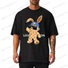 Herr t-shirts 2023 Summer Cartoon Rabbit Cotton Tshirt For Men Womens modekläder Kort ärm T-skjortor Lyxvarumärke Tryck Male Tee Tops T230523