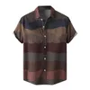 Heren polos heren shirt vintage etnische stijl printen losse korte mouw casual shirts dagelijks dragen van hoge kwaliteit kantoor blouse chemise homme homme