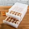 Bouteilles de stockage en plastique 30/60 cavité boîte à oeufs boîte cuisine réfrigérateur bac à légumes conteneur