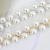 Gürtel Elegante Perlen Gürtel Haken Anpassung Taille Kette Dünne Damen Faux Perle Kleid Für Jeans Hosen Lange Quaste Süße