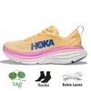 Hoka One Clifton 8 9 Hokas Koşu Ayakkabıları Bondi 8 Beyaz Siyah Kıyı Gökyüzü Canlı Turuncu Virgi Kum Havadar Karbon X 2 Spor Ayakkabıları Kadın Erkekler Açık Mekan Jogging Eğitmenler