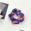 Hair Rubber Bands American Flag Independence Day Decoration Headband Ladies Ring Drop Delivery Jewelry Hairjewelry Dh3Tn