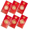 Emballage cadeau 6 pièces enveloppes rouges chinoises paquets d'argent porte-bonheur fournitures de l'année Hong Bao