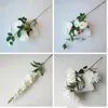 Decorative Flowers White Artificial Silk Peony Rose Hydrangea Bridal Bouquet Wedding Valentine's Day Party Home DIY Decoration Flower