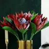 Fleurs décoratives 1 PC fleur artificielle soie roi Protea bricolage Arrangement faux empereur blanc maison fête mariage Table décoration