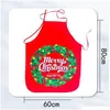 Kitchen Apron Christmas Fabric Snowman Santa Claus Print Erall Aprons Holiday Party Decoration Drop Delivery Home Garden Dining Bar Dhlwe