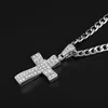 Kettingen 2023 Fashion Hip Hop Men Cross Pendant ketting religieuze kettingverklaring charme sieraden drop