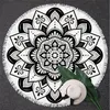 Bohemian Mandala Beach Towel Tapestry Beach Throw Large Round Beach Towel Picnic Blanket Mat Pool Tapestry Decoration Yoga Mat 150cm Dia