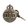 Keychains Lanyards Dad Pocket Watch Vintage Leather Keychain Pendant Quartz Keyring Fathers Day Christmas Gift Drop Delivery Fashi Dhpzq