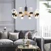 Kroonluchters Noordse moderne luxe kroonluchter verlichting goud led hanglamp zwart ontwerp voor levende eetkamer slaapkamer huisdecoratie