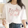 Women T Shirts Bachelorette Party Team Bride Tee Women Streetwear Tshirt Female 2000s Projektantka Y2K Ubrania Y2K