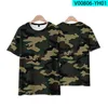 Heren t shirts 3d camouflage effect zomer korte mouw losse shirt ronde nek half Koreaanse jeugdstudenten kleren trendy t -shirt