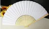 Party Favor Shipping En stock vente chaude ventilateurs de mariée blancs manche en bambou creux accessoires de mariage Fans Parasols livraison gratuite