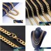 Other Ladies Stainless Steel Cuban Chain Gold Fashion Hip Hop Necklace Jewelry Factory Price Expert Design Quality Latest St Dhgarden Dhh13