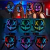 Masques de fête Halloween Neon Mask Glowing In The Dark Funny LED Masques Mascarade Halloween Party Adulte Enfants Masque Bar Décor Horreur Prop 230523