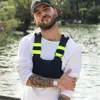 Сумки для талии грудь сундук с флуоресцентной ходьбой Talkie Hip Hop Tactical Vest Beed Beart Back Security 230523