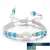 Bedelarmbanden eenvoudige mode natuursteen handgeweven shell armband mannen vrouwen verstelbare oceaan strand zomervakantie cadeau dhgarden dhyxv