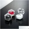 Caixas de jóias Caixa de anel transparente Brincho de colar de acrílico 4x4cm Droga de entrega Display DHTL3