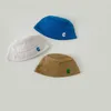 Caps Hats Panama Summer Baby Solid C Letter Boys and Girls Fisherman Outdoor Casual Children's Flat Top Sun Hat G220522