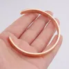 Bangle FNIXTAR Roestvrij staal C Bangle Diy Gravavel Blank Open manchet Bangle 2 mm Dikte 6 mm Breedte binnendia 65 mm 10 -stuk/Lot