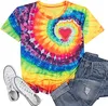 Tie Dye Shirt Women Heart Graphic Tees Funny Rainbow Pride T Shirt LGBT Equality Shirts Casual Short Sleeve Tops