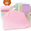 Microfiber embossed square towel 25*25cm highly absorbent kids towels promotional handwash towel