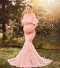 Maternity Dresses Ruffles Maxi Maternity Gown For Photo Shoots Cute Sexy Maternity Dresses Photography Props 2019 Women Pregnancy Dress Plus Size T230523