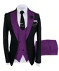 Terno masculino topo de luxo negócios três peças conjunto bordado elegante moda noivo noivo casamento banquete bola cross border tamanho asiático {categoria}