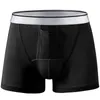 Underbyxor sexiga män underkläder Push Up Boxers Shorts Homme Ice Silk Panties Man andningsbar JJ Separation Pouch Cueca Calzoncillo