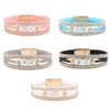 Charm Bracelets Sparkling Full Rhinestone Belt Buckle Magnetic Leather & Bangles Women Statement Pulsera MujerCharm