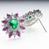 Hoopörhängen Ankomst Kvinnor Stub örhänge med oval form Emerald ädelsten kvinnliga fina smycken 925 Sterling Silver för grossist