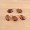Loose Gemstones Natural Red Tigers Eye Oval Cabochon Cab No Drill Hole Beads Diy Jewelry Making Accessories 18X25Mm 22X30Mm Bu341 Dr Dh3Ey