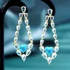 Knot Missvikki Luxury Trendy Drop Earrings Trendy Cubic Zircon Indian Earrings for women Wedding Engagement Party JEWELRY GIFT