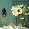 Fleurs décoratives Bouquet de tournesols artificiels Maison El Living Rroom Party Simulation de décoration de mariage