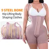 Waist Tummy Shaper Women Faja Full Body Shapewear With Sleeves Bra High Compression Colombianas Shaping Belt Kim Kardashian Skim Abdomen Corset 230523