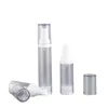 Bouteilles De Stockage 15ml 30ml 50ml Bouteille Airless Transparente Portable AS Cosmétique Liquide Vaporisateur Lotion Blanc Presse Pompe Rechargeable 20pcs