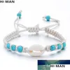 Bedelarmbanden eenvoudige mode natuursteen handgeweven shell armband mannen vrouwen verstelbare oceaan strand zomervakantie cadeau dhgarden dhyxv